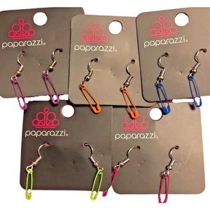 🖤 Neon Safety Pin Fashion Dangle Earrings NEW